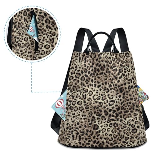Image of ALAZA Leopard Print Cheetah Animal Backpack Purse for Women Anti Theft Fashion Back Pack Shoulder Bag