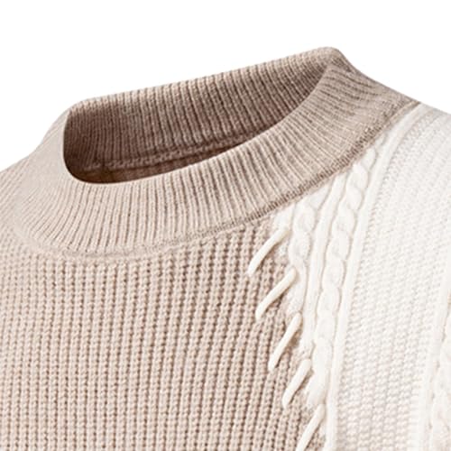Cambkatl Men's Color Block Pullover Crewneck Sweaters - 2025 Fall Winter Warm Casual Long Sleeve Knitted Cozy Sweater Tops4