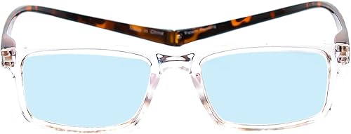 Miniatura 2 de Magz Gramercy - Gafas de lectura con luz azul + 1.75 cristal transparente/tortuga hombres/mujeres lector cuello colgante magnético conexión trasera