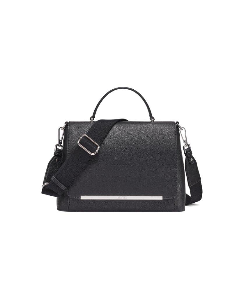 

                                                    Calvin Klein Alia Top Handle Satchel, Black/Silver
