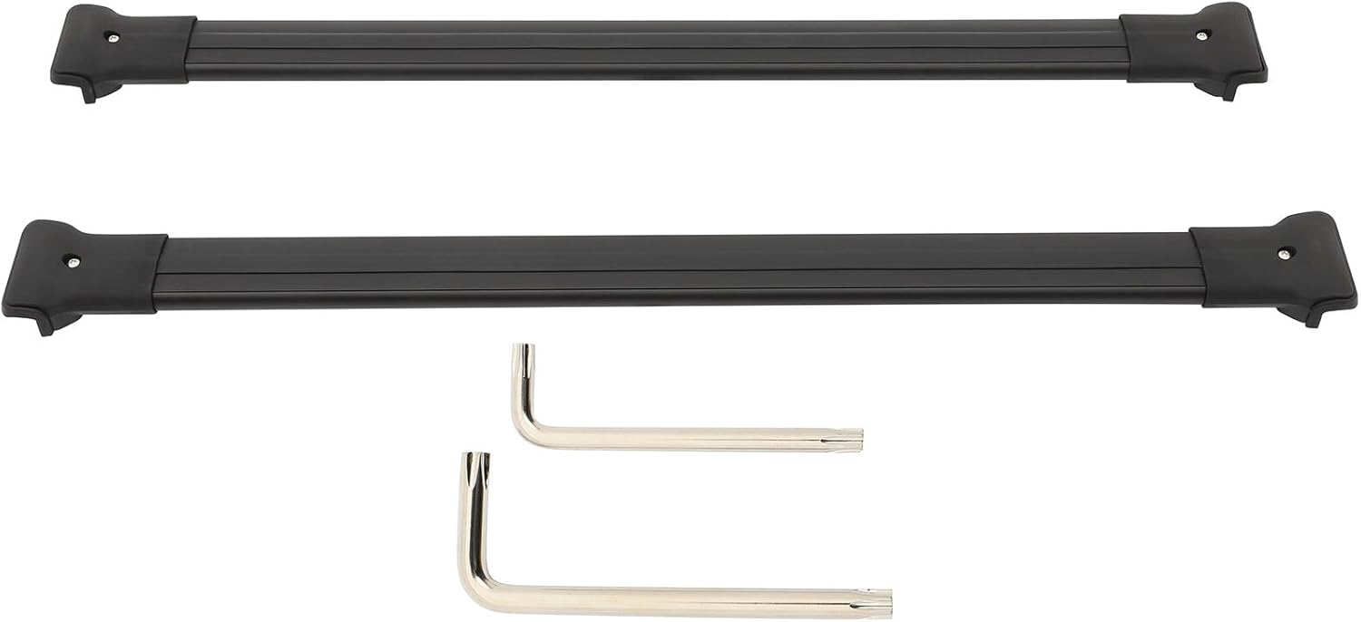 SCITOO Roof Rack Cross Bar 150LBS Compatible With For Jeep Liberty 2002-2007 2 Roof Cross Bars Black