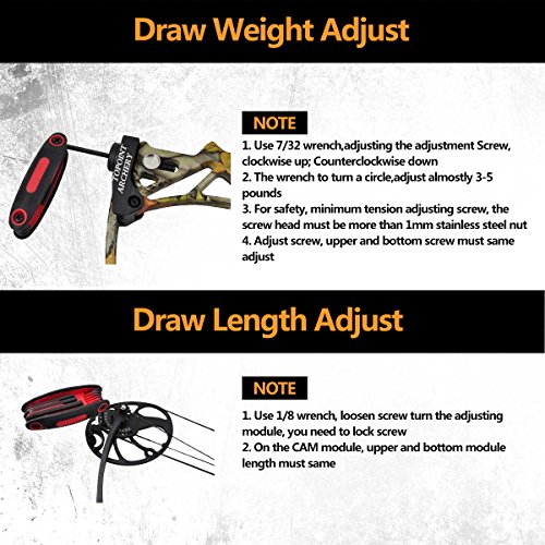 Compound Bow Ship from USA Warehouse,Topoint Archery Package,M1,19”-30” Draw Length,19-70Lbs Draw Weight,320fps IBO Limbs Made in USA (Forest camo) - Thumbnail 6