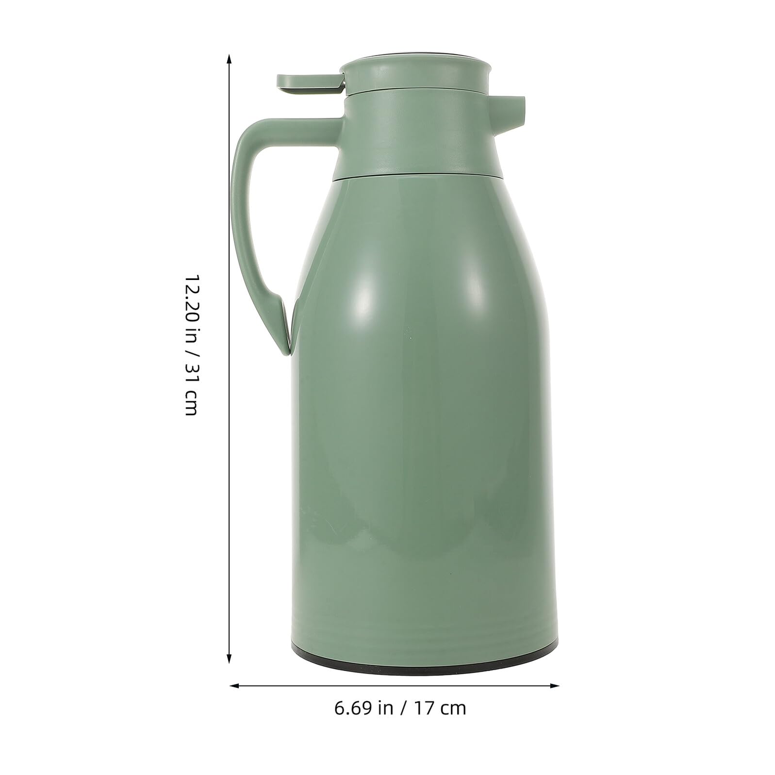Hohopeti Termo Térmico de 20L Color Verde Botella Aislante de PP y Vidrio Indicador de Temperatura Hervidor Térmico para Bebidas Calientes y Frías en Casa Botella de Vacío para