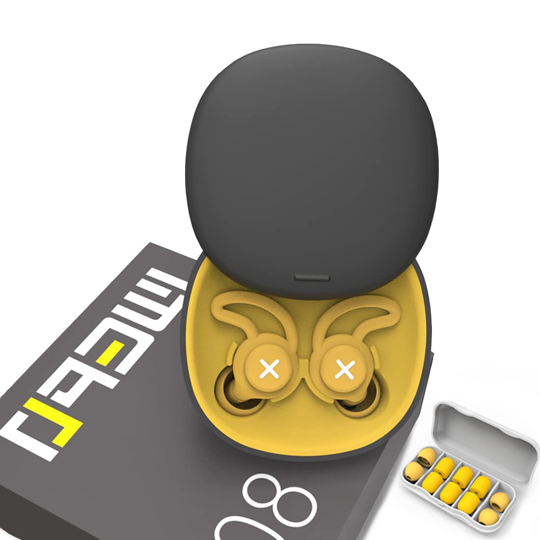 Quiet Noise Reduction Earplugs Flexible Silicone for Sleep Soft Reusable Sponge Hearing Protection Noise Sensitivity Noise Cancelling with 6 Pair Ear Tips