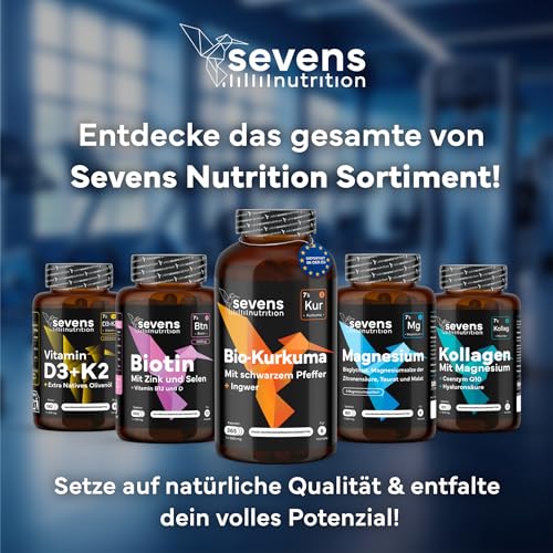 Glucosamin, Chondroitin und MSM – Nahrungsergänzung für Gelenke, Knorpel und Knochen – 180 Kapseln Hochdosiert – Mit Boswellia und den Vitaminen C und D3 – Sevens Nutrition