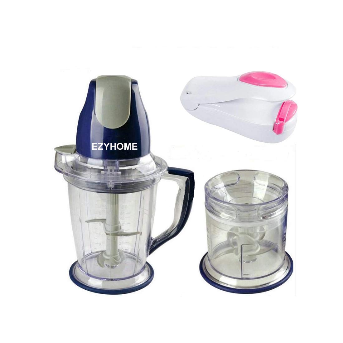Ezyhome Mixer Grinder for Kitchen, 400Watt Blender, Food Processor for Chopping Blending with unbreakable 1500 ML Pitcher 750 ML Chopper Bowl with 1 Kitchen Sealer-picture-10