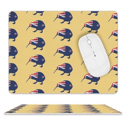 Optimisé Tapis de Souris Nouvelle-Zélande Kiwi Oiseaux Cuir Gamer Mouse Pad Mousepad 25x30cm pour Joueurs Professionnels,Souris,Les capteurs de Jeu