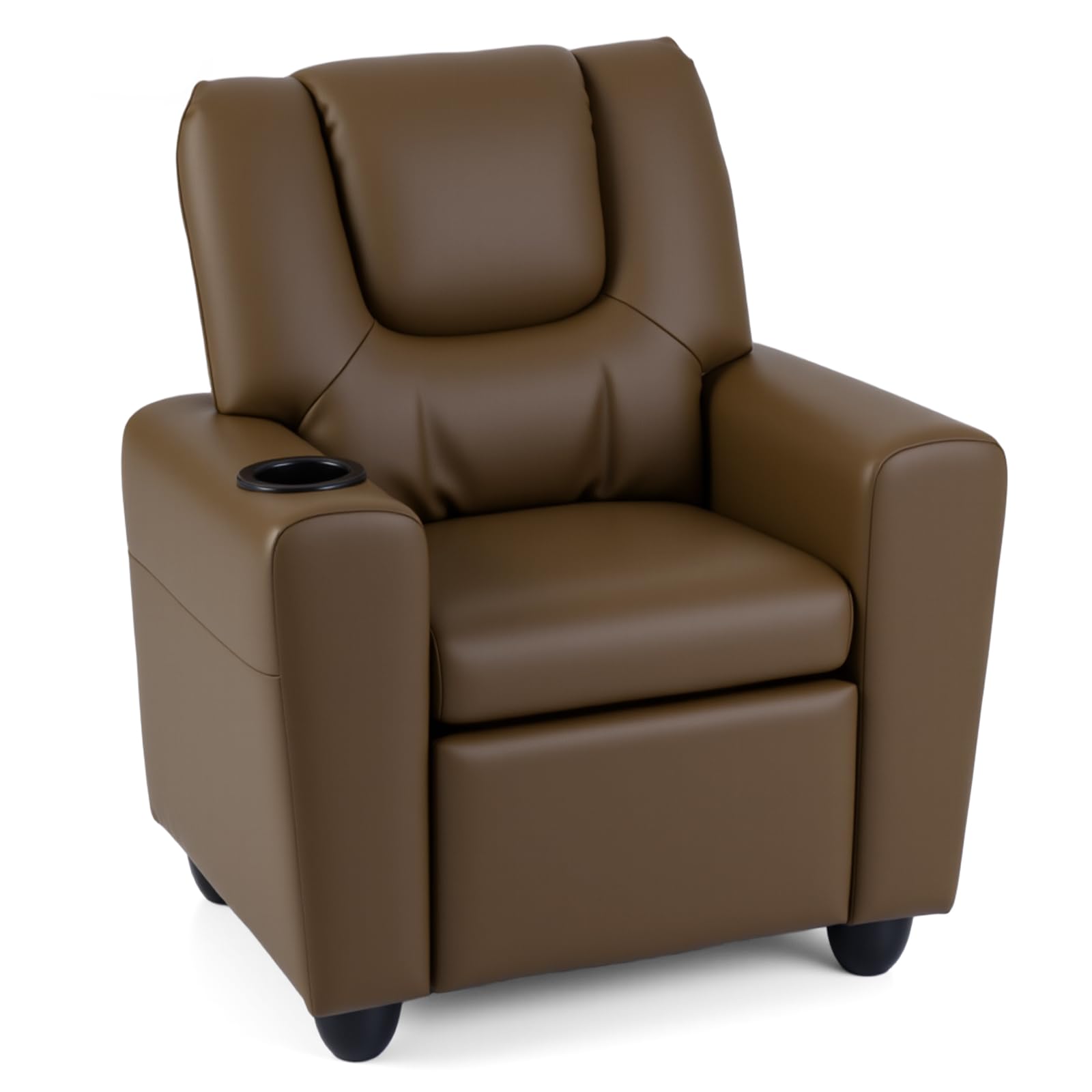 Costzon Kids Recliner Chair with Cup Holder, Toddler Adjustable Lounge Chair w/Footrest for Boys Girls Room, Ergonomic Baby Child Furniture Sofa for Age 3+ Gifts, Kids Mini Recliner up to 150 lbs