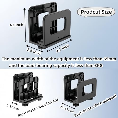 Support mural réglable pour mini PC routeur WiFi et décodeur TV - 2