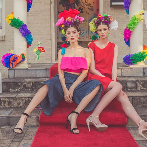 Beaded Fiesta Earrings Cin-co De Mayo Earrings Sombrero Chili Hats Mexican Dangle Earrings for Women Girls Mexican Theme Birthday Party Jewelry Gifts3