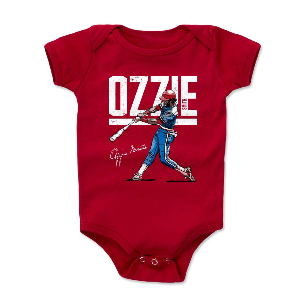 500 LEVEL Ozzie Smith Baby Infant One Piece Bodysuit (6M, Red) - Ozzie Smith Hyper W WHT