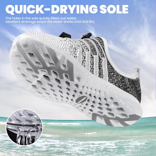 Image of SEEKWAY Mens Womens Water Shoes Quick Dry Aqua Shoes Barefoot for Beach Surf Hiking Pool Water Sports