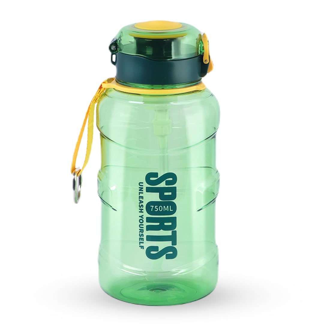 Attro Pro Sip 750ml Bottle Stylish & Functional Comes with flip top lid & Straw Easy to Carry with Hand Strap, BPA Free, Leakproof Perfect for Gym Workout,Sports,School & Outdoor- Forest Green 2