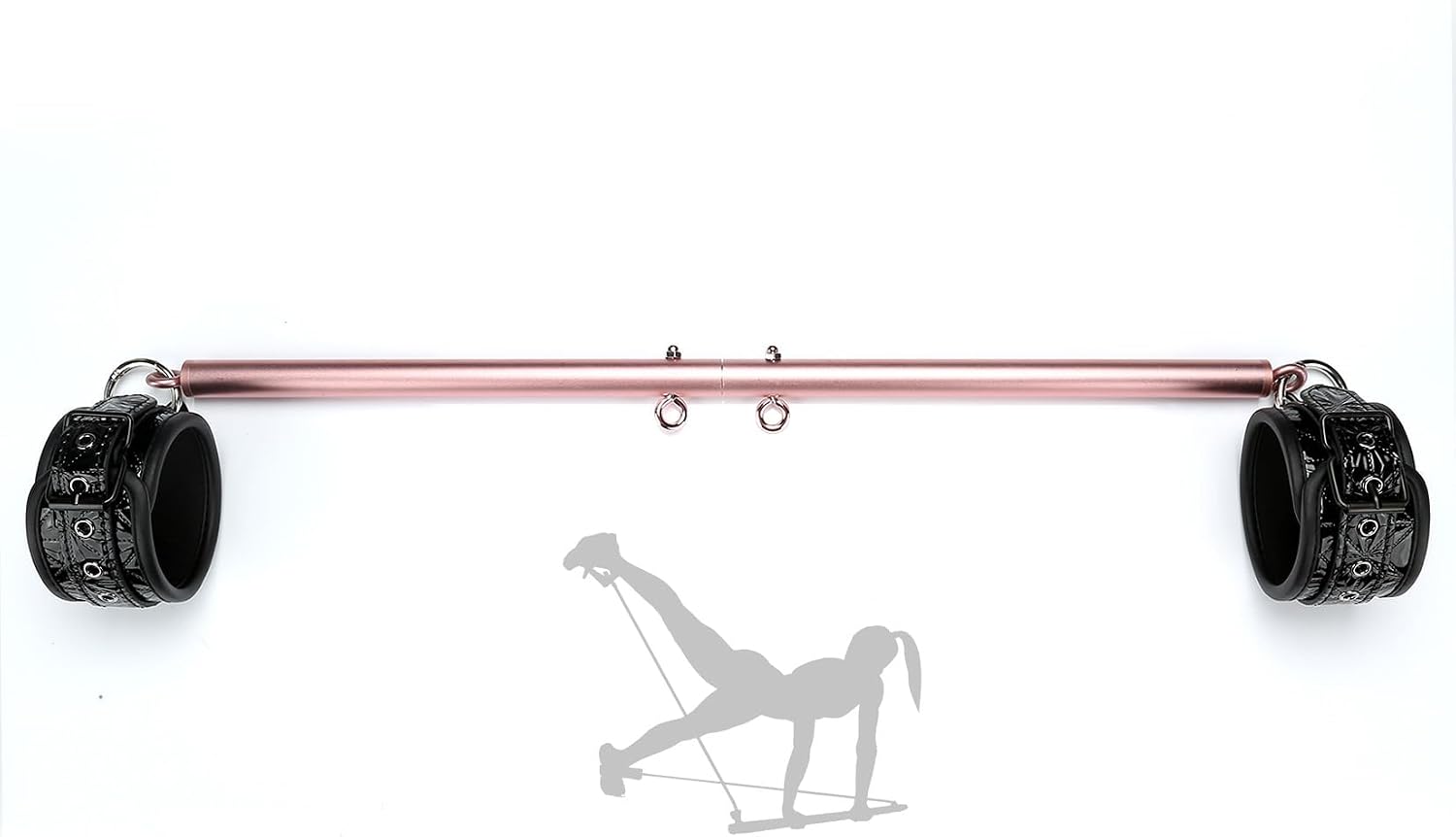 Portable Pilates Bar Kit, Heavy Duty Stainless Steel Expandable Spreader Bar with PU Adjustable Straps Training Fitness Set, Home Indoor Sports Yoga Gifts