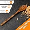 HAKSEN 2PCS Wooden Cooking Spoons, Natural Acacia Wood Kitchen Utensil, 12Inch Large Wooden Mixing Spoons for Nonstick Cookwares, Comfort Grip, Durable, Kitchen Gifts for Women, Cooking Gifts for Men #2