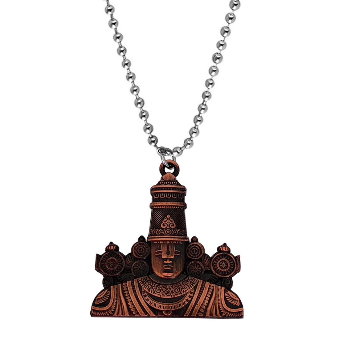 m men style Lord Venkateswara Tirupati Balaji Spiritual Jewellery Gold Zinc Metal Religious Pendant Necklace Chain For Men And Women-picture-27