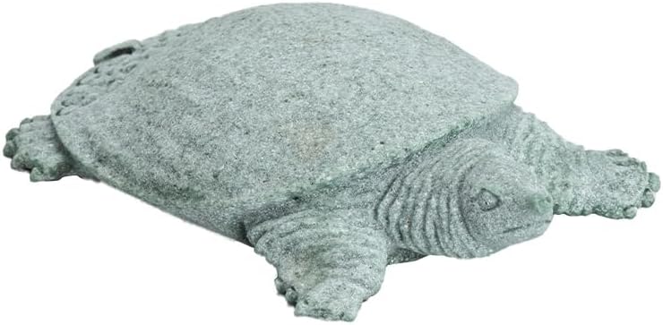 GUERNSEY Tea Pet Creative Green Sandstone Turtle Ornaments Home Tea Pet Tea Play Lid Tea Tray Desktop Decoration Fish Tank Landscaping Tea Pet Statue Ornament