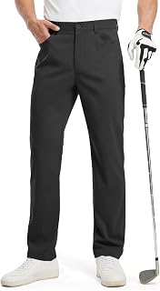 Men's Golf Pants Classic Fit Dress Work Pants Lightweight Comfortable Business Casual Pants with 5 Pockets