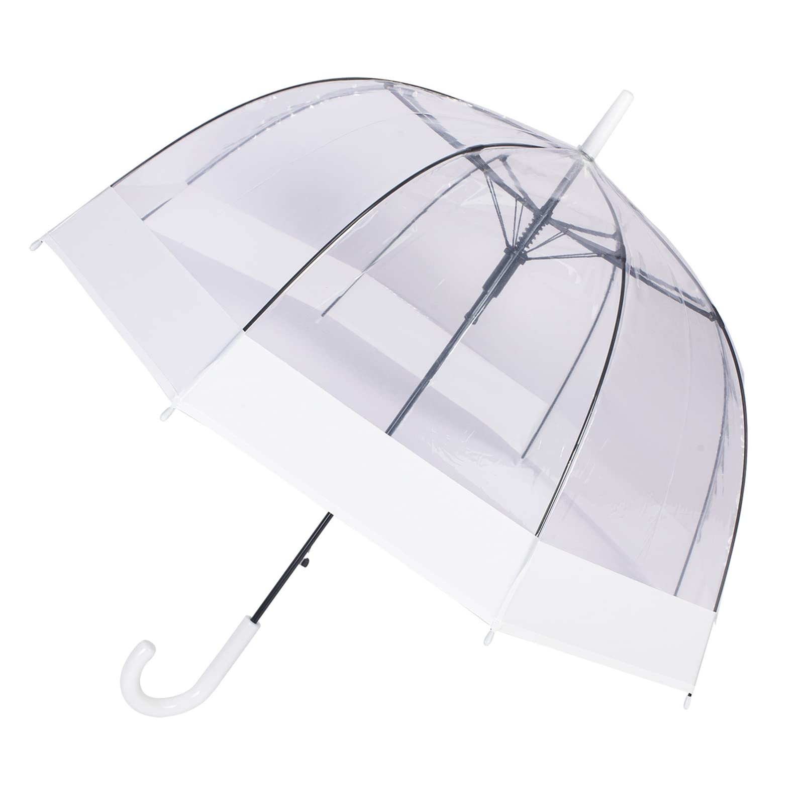 ThreeH Clear Bubble Umbrella Easy Grip Handle Sturdy Plastic Transparent Dome 8 Ribs Auto Open Stick Rain Umbrella
