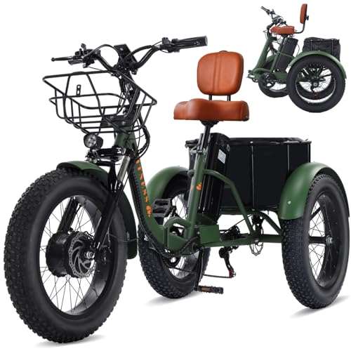 Ontrip Electric Tricycle for Adults Electric Tricycle 20 'x4.0 FoldingFat tire 3-Wheel Electric...