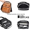 A-QMZL Mens Shoulder Bag Man Bags Men Business Crossbody Bags PU Leather Casual Handbags Side Satchel Messenger Bag for Working Shopping Travel Daily Use(Black) #4