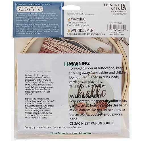 Kit de broderie au point de croix de 15,2 cm pour projets d'artisanat des débutants - 6