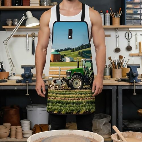 Delantal de trabajo con bolsillos ajustable unisex miniatura 4