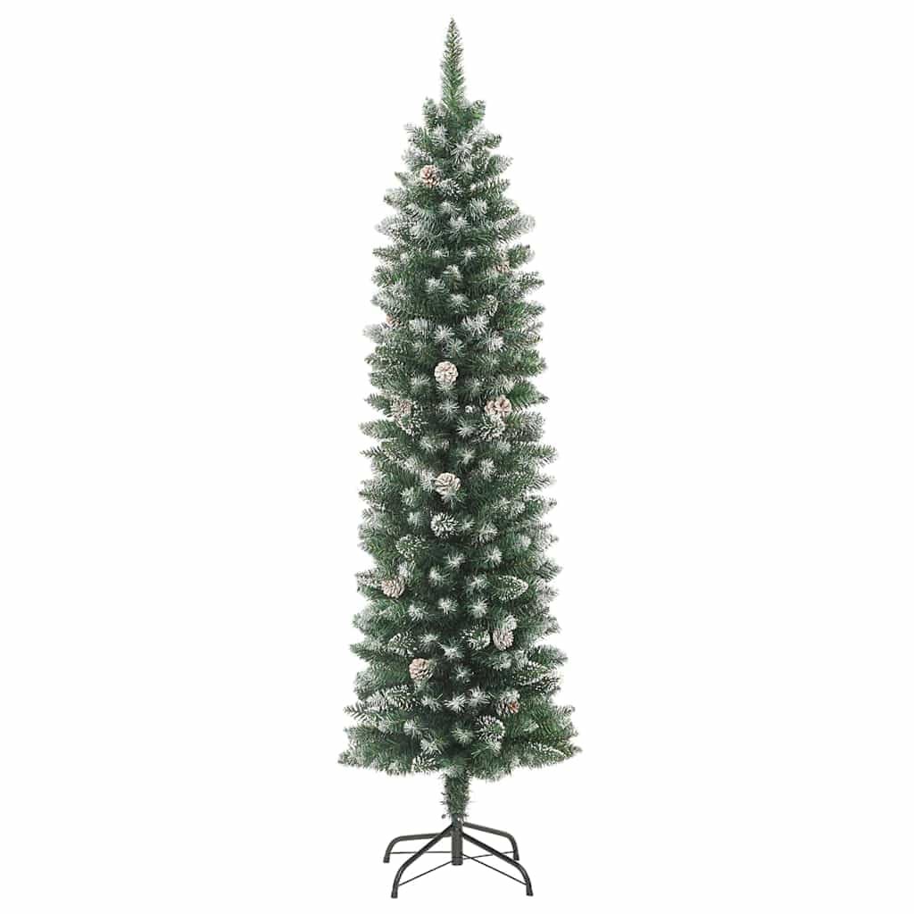 Genérico Árbol Navideño Artificial Delgado con 300 LED Verde y 210 cm,Casa y jardín,Decoración,Decoraciones Festivas y estacionales,Arboles de navidad-3395302