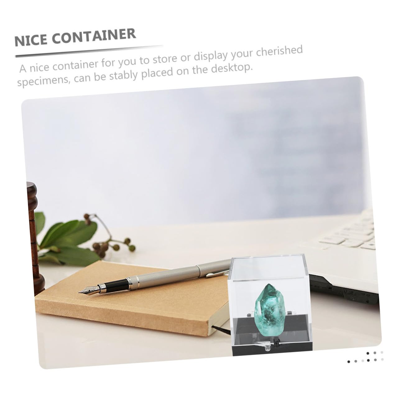 VALICLUD Boîte de Présentation Carrée en Plastique pour Minéraux 8pcs Légère et Résistante à l'abrasion pour Bureau et Rangement D'échantillons Précieux
