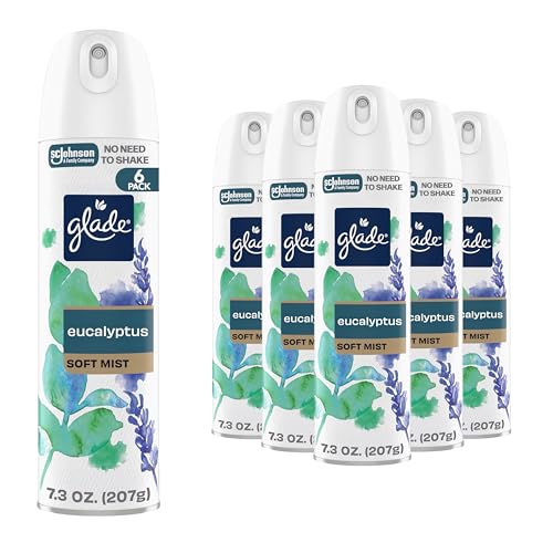 Glade Air Freshener Room Spray Eucalyptus Mist Scent Odor Fighting to Deliver Long Lasting Freshness 7.3 Oz 6 Count