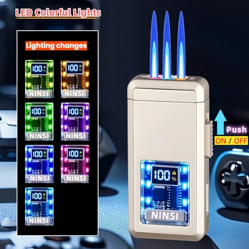 Encendedor Smart Butano Recargable Triple Llama Plateado miniatura 6