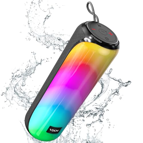 VOCH Enceinte Bluetooth Portable sans Fil Haut-Parleur avec Lumières RGB, 40W Stéréo Puissante, Bluetooth 5.3, Appairage TWS, Étanche IPX7, 20H Autonomie...