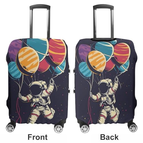 Astronaut in Space Luggage Cover, Washable Elastic Suitcase Cover Protector Fit 18-32 Inch Luggage3