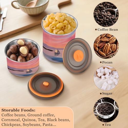 Contenedores herméticos para café de acero inoxidable Blueangle, set 20 miniatura 5