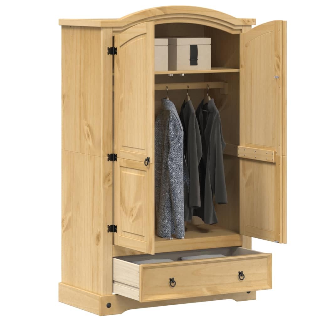 vidaXL Armoire « Corona » 101 x 52 x 170 cm Bois Massif Pin