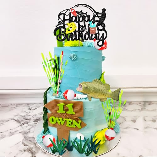 Décoration de gâteau de pêche pour anniversaire et fête prénatale