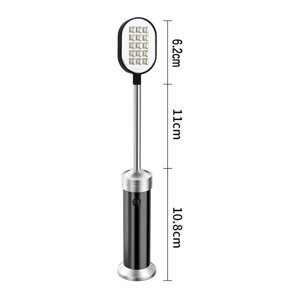 Luce per Barbecue a LED, Luce per Barbecue Multifunzione Super Luminosa con 15 LED e Accessori per Fumatori a Collo D'oca Flessibile a 360 Gradi