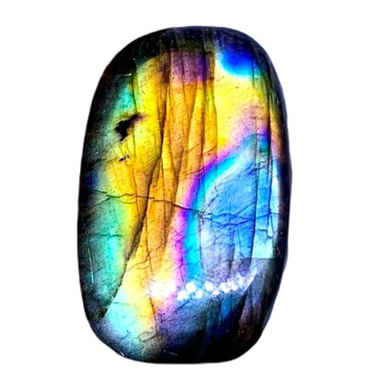 Cabochon labradorite naturelle 29x17x5mm rectangulaire pour création bague et pendentif DIY