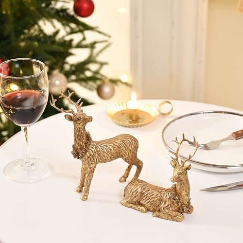 Aomoonoa Gold Reindeer Christmas Decoration thumb #7