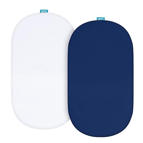 Miniatura 7 de Sábanas de satén para moisés rectangular, reloj de arena, colchón de moisés ovalado, paquete de 2, gran protección para el cabello y la piel del