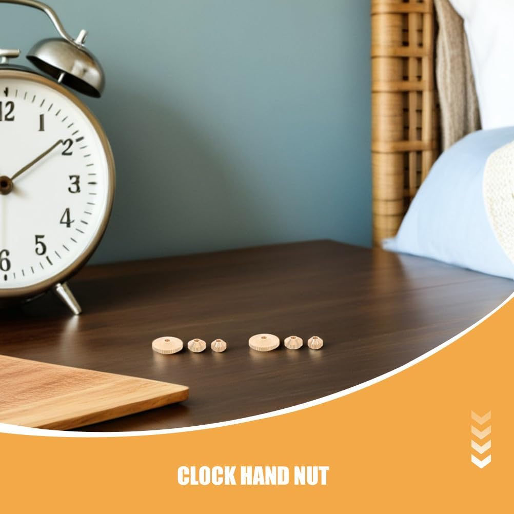 Healifty 24pcs Quartz Clock Nuts: Clock Movement Hardware Replacement Kit - Brass Hardware Parts for Repair & Craft Projects for Home