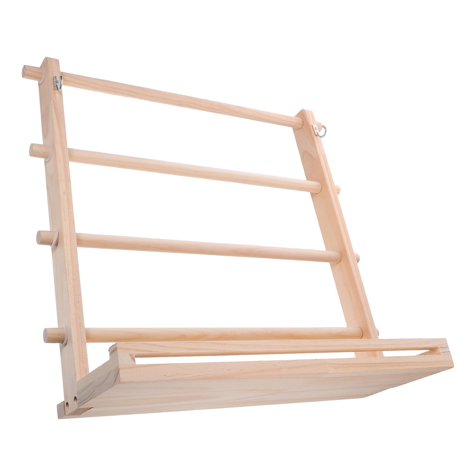 Hemobllo Estante de Madera para Almacenar Cintas Organizador de Hilos para Coser Tejer Portacarretes de Hilo para Crochet Organizador de Cintas de Sobremesa para Proyectos de Costura