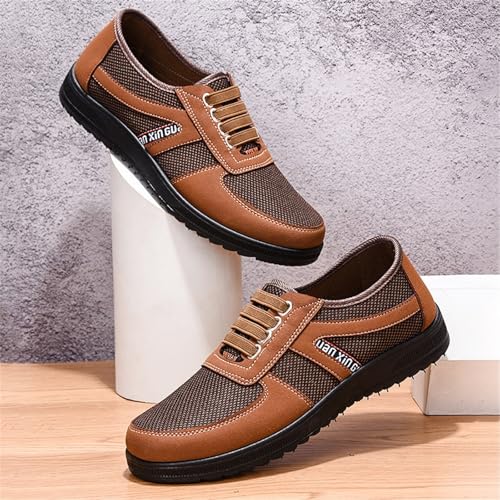 Mens Casual Fashion Slip on Shoes Dress Business Sneakers Mesh Work Comfortable Lightweight Soft Sole4