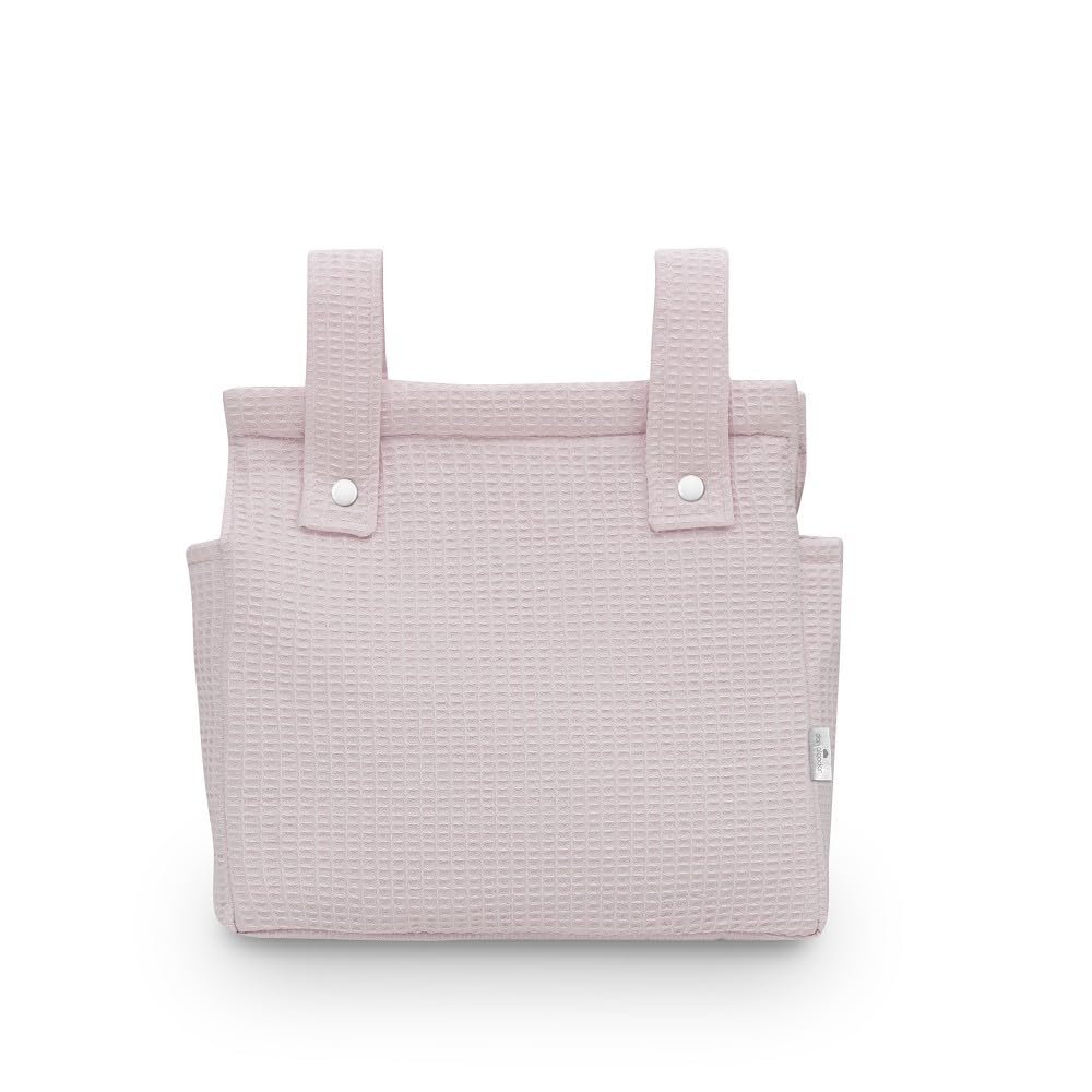 Danielstore Bolso Panera Carrito Bebe -Bolso Carro Bebe con Diseño Práctico y Funcional Cierre con Cremallera- Bolso Pañalera Bebe Personalizable Nombre Bebé Bordado (Rosa)