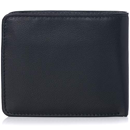Alpine Swiss RFID Protected Men’s Max Coin Pocket Bifold Wallet with Divided Bill Section Comes in a Gift Box4