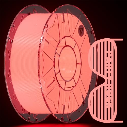 Image of Creality Hyper Luminous PLA RFID Filament 1.75mm 1KG, Glow in the Dark Filament for 3D Printers, Bright Long-Lasting Glow, High-Speed Printing 30-600mm /s, Ideal for Creative Projects (Pink)