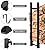 Khordin 8ft Firewood Rack Outdoor Adjustable Heavy Duty Wood Rack Fire Wood Holder for Indoor Storage Fireplace Metal Lumber Organizer Wood Stand Stacker, Black