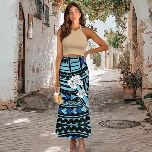 Women’s Bohemian Skirts High Waist Skirt with Zipper Lightweight Soft Long Maxi Skirts Summer Fashion3