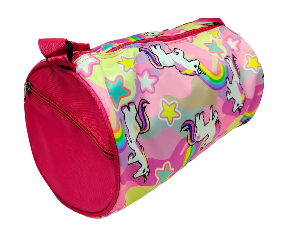 ANNACREATIONS Fancy Cute Unicorn Duffel Bag Travel Gym Sports Gymnastics Dance Classes for Girls Pack of 1 Pc (Style-2) - Image 2