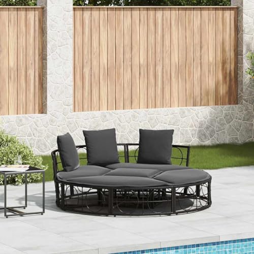 Festnight Sonneninsel Outdoor Gartenmuschel Sonnenliege 2 Personen...